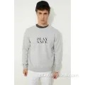 Top de pullover impresso para homens top